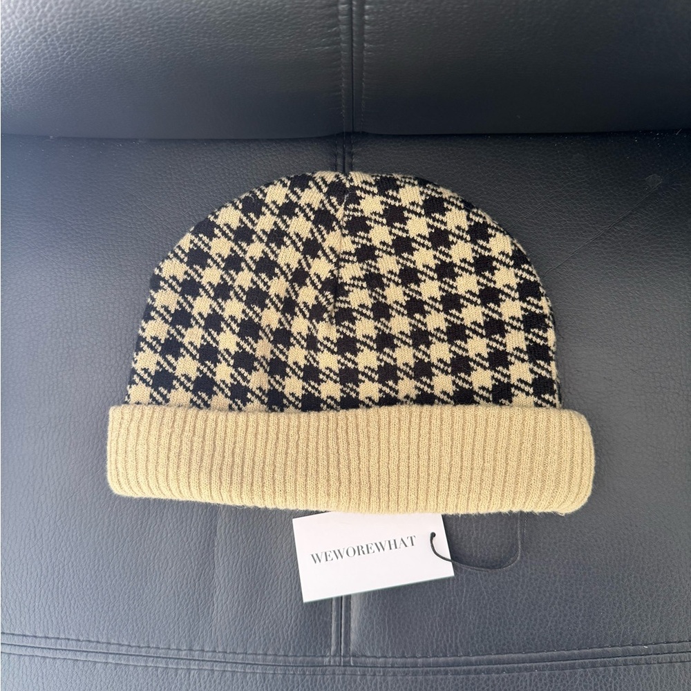 NWT WeWoreWhat Herringbone Beanie - One Size